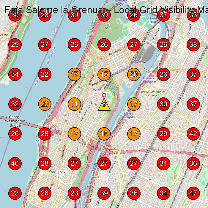 Faja Salome la Grenua GeoGrid visibility map for Women'S Clothing Store in Bronx